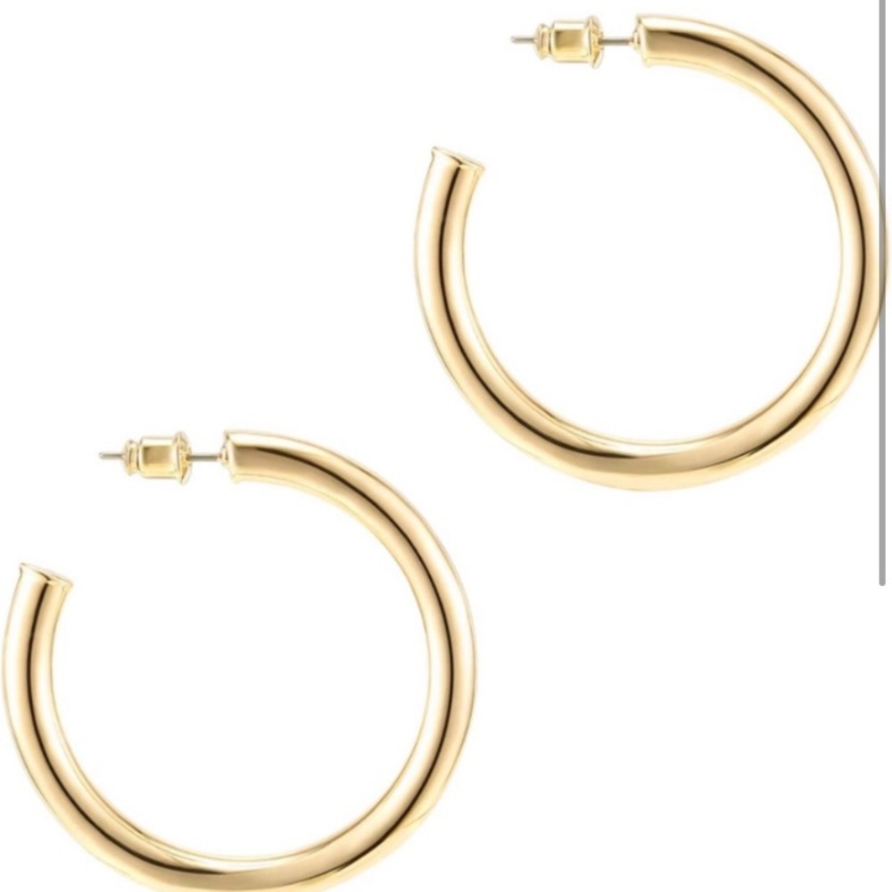 Gold Hoop Earrings - Small/Medium Size